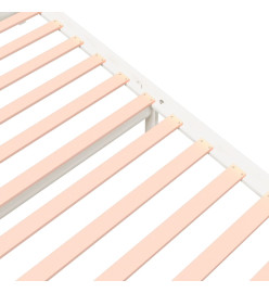 Cadre de lit Blanc Bois massif 140x190 cm
