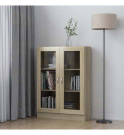 Armoire à vitrine Chêne sonoma 82,5x30,5x115 cm Aggloméré