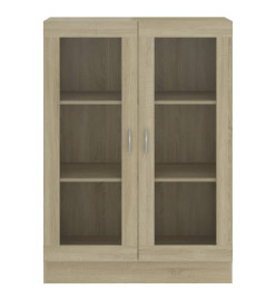 Armoire à vitrine Chêne sonoma 82,5x30,5x115 cm Aggloméré