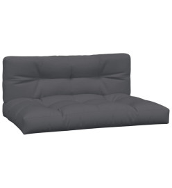 Coussins de palette 2 pcs anthracite tissu