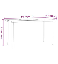 Mobilier à dîner de jardin et coussins 5 pcs noir et gris