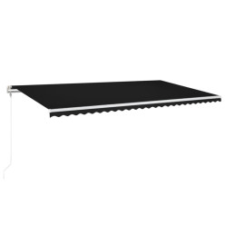 Auvent automatique capteur de vent et LED 600x350 cm Anthracite