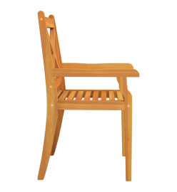 Chaises à dîner d'extérieur 2 pcs Bois d'acacia massif