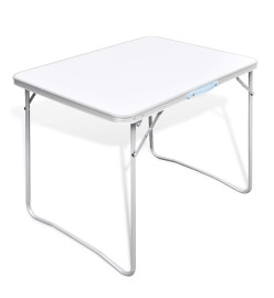 Table pliable de camping avec cadre métallique 80x60 cm