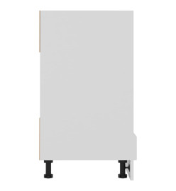 Armoire à four Blanc 60x46x81,5 cm Aggloméré