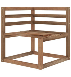 Canapé palette de jardin 3 places et coussins taupe Pinède