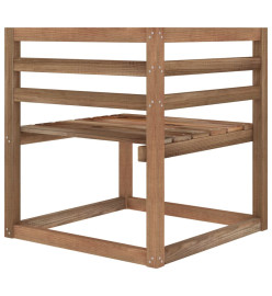 Canapé palette de jardin 3 places et coussins taupe Pinède