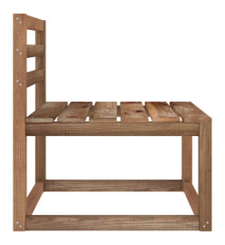 Canapé palette de jardin 3 places et coussins taupe Pinède