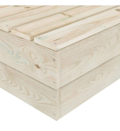 Salon de jardin palette 9 pcs avec coussins Épicéa imprégné
