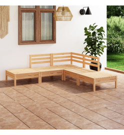 Salon de jardin 5 pcs Bois de pin massif