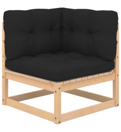 Salon de jardin 5 pcs avec coussins Bois de pin massif