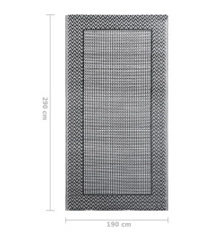 Tapis d'extérieur Gris 190x290 cm PP