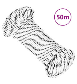 Corde de bateau tressé Blanc 3 mmx50 m Polyester