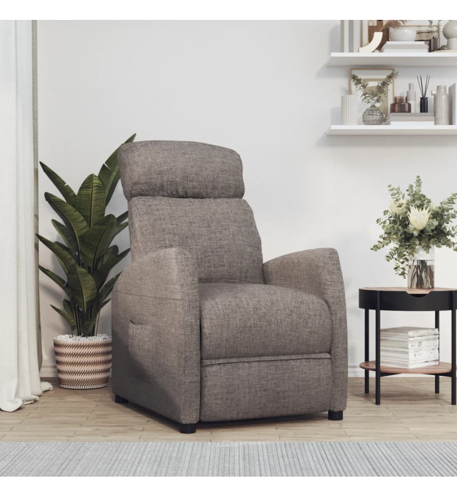 Fauteuil inclinable Taupe Tissu