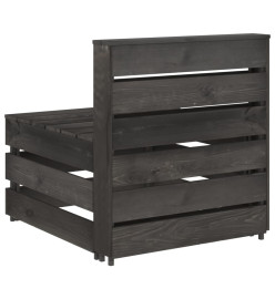 Salon de jardin 8 pcs Bois de pin imprégné de gris