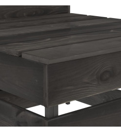 Salon de jardin 10 pcs Bois de pin imprégné de gris