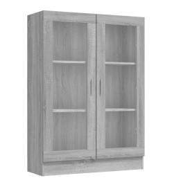 Armoire à vitrine Sonoma gris 82,5x30,5x115cm Bois d'ingénierie