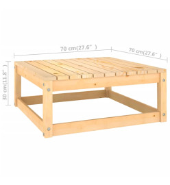 Salon de jardin 11 pcs avec coussins Bois de pin massif