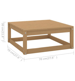 Salon de jardin 12 pcs avec coussins Marron miel Bois de pin