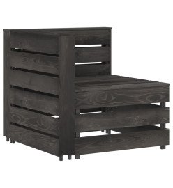Salon de jardin 7 pcs Bois de pin imprégné de gris
