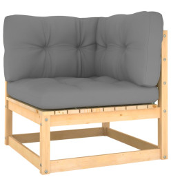 Salon de jardin 10 pcs avec coussins Bois de pin massif