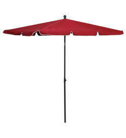 Parasol de jardin avec mât 210x140 cm Rouge bordeaux