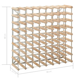 Casier à bouteilles pour 72 bouteilles Pinède solide