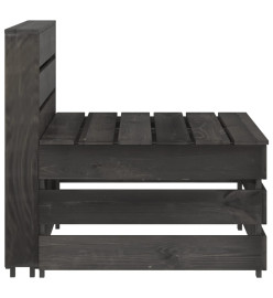 Salon de jardin 11 pcs Bois de pin imprégné de gris