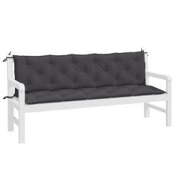 Coussins de banc de jardin 2 pcs anthracite tissu Oxford