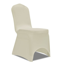 50 housses de chaise extensibles crème