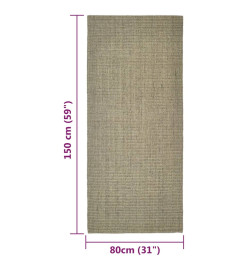 Tapis Sisal naturel 80x150 cm Taupe