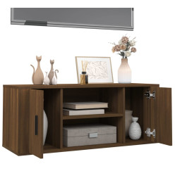 Meuble TV Chêne marron 100x35x40 cm Bois d'ingénierie