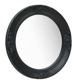 Miroir mural style baroque 50 cm noir