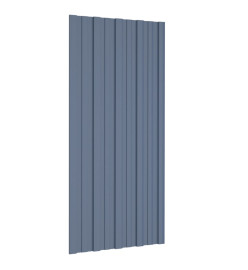 Panneaux de toiture 12 pcs Acier galvanisé Gris 100x45 cm