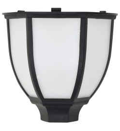 Lampes solaires à LED d'extérieur 6 pcs Noir