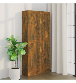 Armoire à livres Chêne fumé 82,5x30,5x185,5cm Bois d'ingénierie