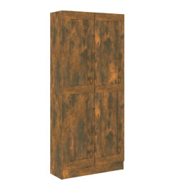 Armoire à livres Chêne fumé 82,5x30,5x185,5cm Bois d'ingénierie