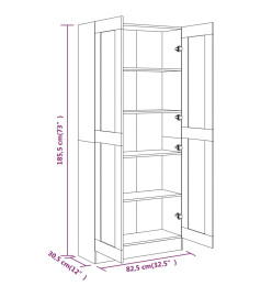 Armoire à livres Chêne fumé 82,5x30,5x185,5cm Bois d'ingénierie