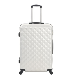 Valise rigide 3 pcs Argenté brillant ABS