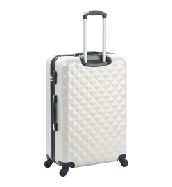 Valise rigide 3 pcs Argenté brillant ABS