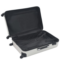 Valise rigide 3 pcs Argenté brillant ABS