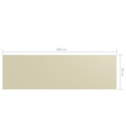 Écran de balcon Crème 90x300 cm Tissu Oxford