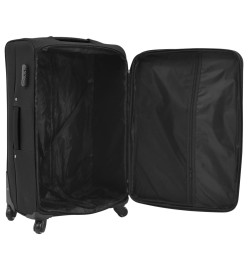 Ensemble de valises souples 3 pcs Noir