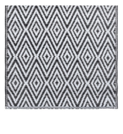 Tapis d'extérieur Blanc et noir 120x180 cm PP