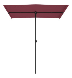 Parasol d'extérieur avec mât en aluminium 180x110 cm Bordeaux