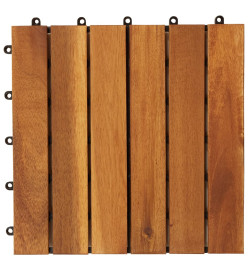 Carreau de terrasse Modèle vertical 30 x 30 cm Acacia 30 pcs