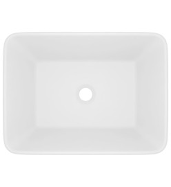 Lavabo de luxe Blanc mat 41x30x12 cm Céramique