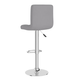 Tabourets de bar lot de 2 gris clair tissu