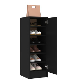 Armoire à chaussures Noir 32x35x92 cm Aggloméré