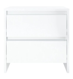 Tables de chevet 2 pcs Blanc brillant 45x34,5x44,5 cm Aggloméré